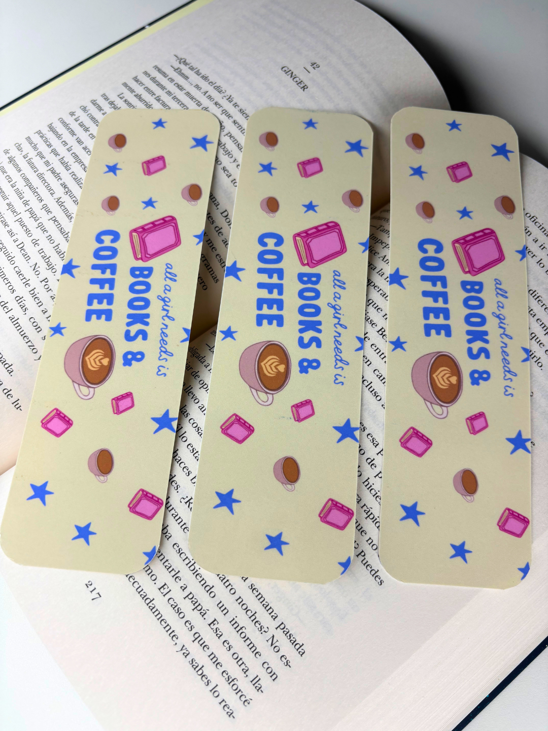 Books & Coffee Bookmark
