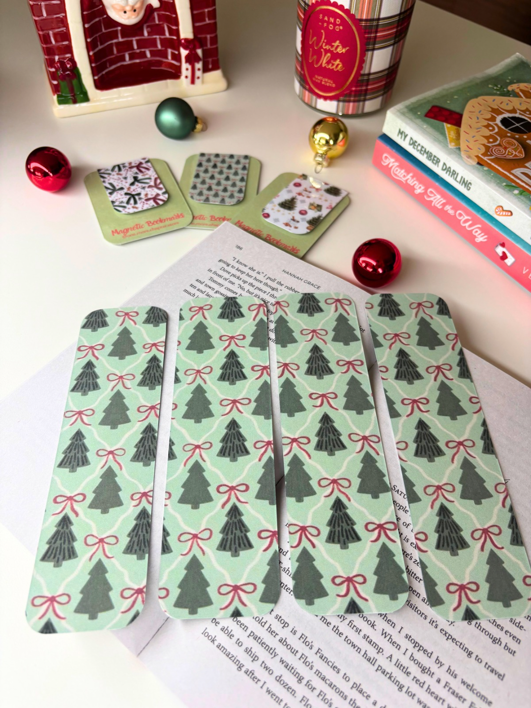 Mint Evergreen Bookmark