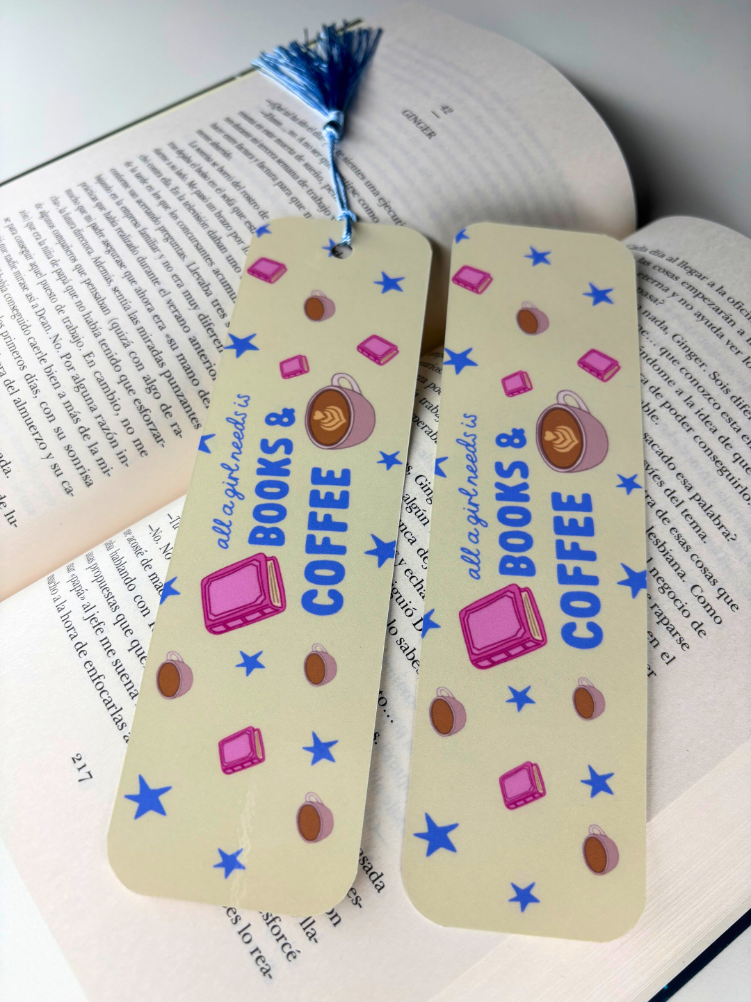 Books & Coffee Bookmark