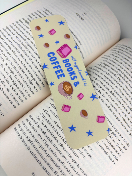 Books & Coffee Bookmark