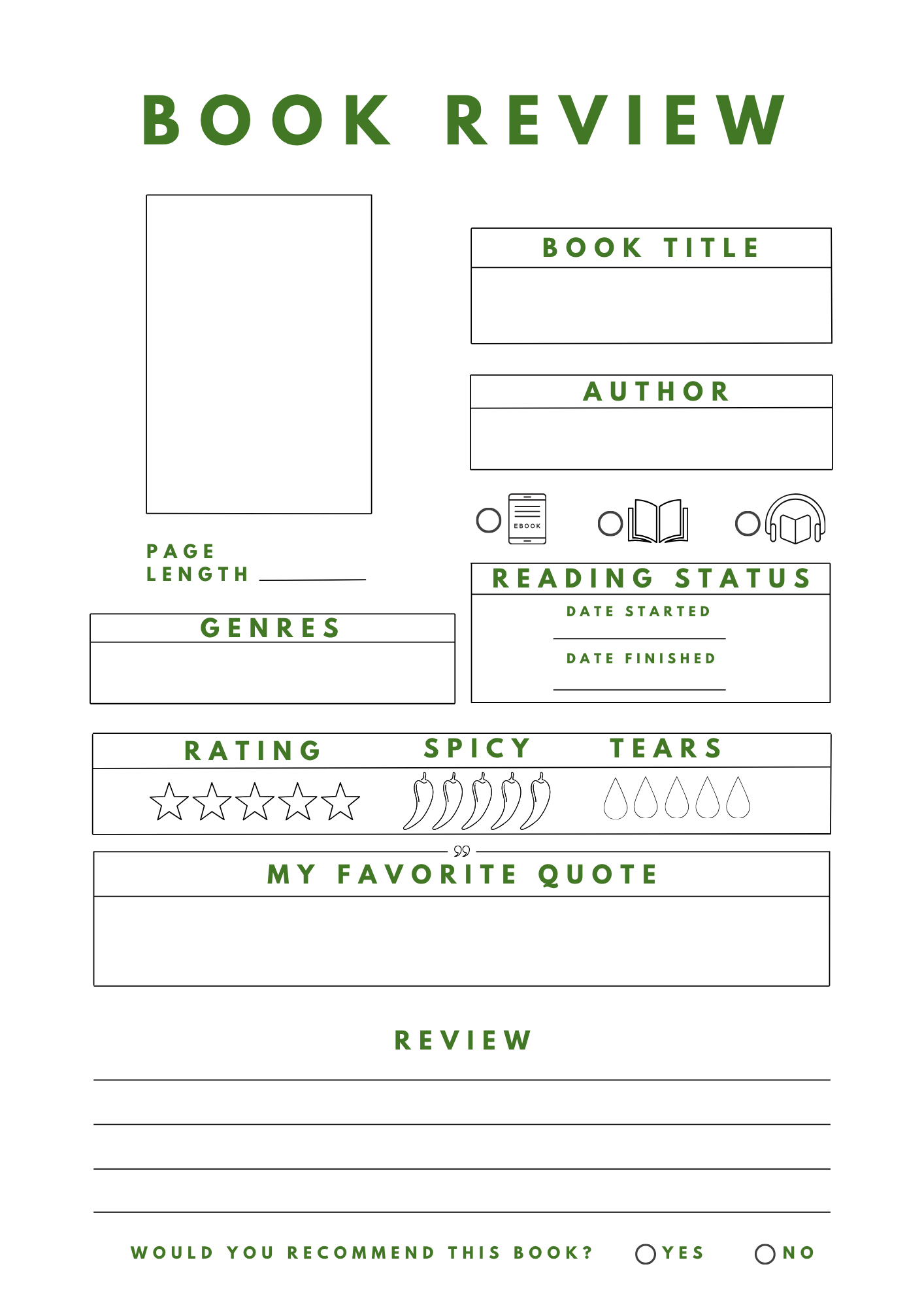 Lime Reading Journal